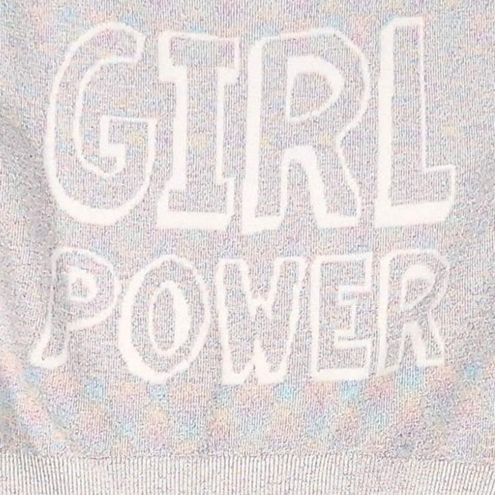 Zara Fancy Collection Girl Power Pastel Metallic Knit Sweater Size 5 Multi Color